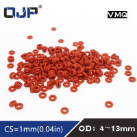 【2023】10PCSlot Red Silicon Ring Silicone O ring 1mm Thickness OD111213mm Rubber O-Ring Seal Gasket ORing Washers