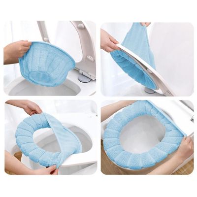 【LZ】 Toilet seat cover thickened universal washable toilet Seat Bidet home Mat O-Shape Covers Supplies Warmer Bathroom Toilet se A9C2