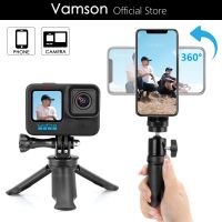 Vamson Mini Tripod for Insta360 X3 Foldable Tabletop Tripods for Phone Small Desktop Stand for GoPro 11 10 9 Camera Accessories Selfie Sticks