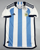 เสื้อบอล เพลเย่อ ทีมชาติ อาเจนติน่า แขมป์ 3 ดาว เหย้า 2022 Player Argentina Home World Cup Champions ผ้าทอเกรดดีที่สุด