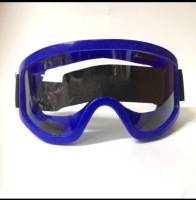 Homeonly แว่นตากันลม (เลนส์ใสกรอบน้ำเงิน) แว่นตา goggles แว่นตากันฝุ่น เหมาะสำหรับขี่จักรยานกลางแจ้ง แว่นตา กันหมอก กันลม