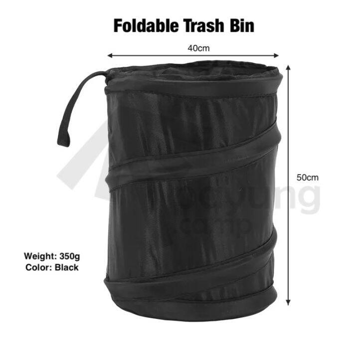 Foldable Outdoor Camping Trash Bin Garbage Bag Portable Vehicle Litter