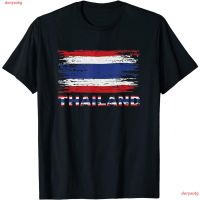 【New】derysotg เสื้อยืดผู้ชายและผู้หญิง Patriotic Citizen Thai Country People Thailand Homeland Flag T-Shirt ดพิมพ์ลาย เสื้อยื