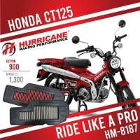 กรองอากาศ Hurricane สำหรับ Honda CT125 กรองอากาศแบบ ผ้า,Stainless  สามารถทำความสะอาดได้ เพิ่มอัตราเร่ง