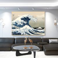 [COD] Kanagawa Ukiyo-e decorative painting hotel hanging restaurant bedroom modern wall