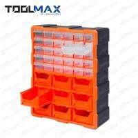 Jenstore TOOLMAX ตู้ใส่กล่องอะไหล่พลาสติก ลิ้นชักใส 30 ช่อง + 9 ช่องใหญ่ รุ่น CB0501