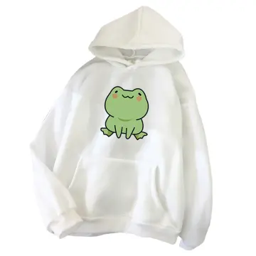 Shop Frog Hoodies Korean Style Green with great discounts and prices online  - Jan 2024