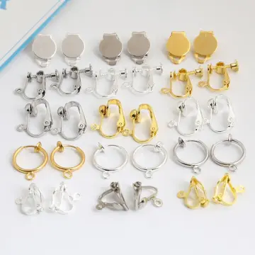 Earrings Adapter Earring Converters Pierced to Clip-on DIY Jewelry Making  Findings Stud Ear Clips Converter Adapter Colors