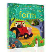 Usborne peep inside the farms original English picture book secretly look at the series of farm hole books. Beautiful flip books, indestructible cardboard books, low childrens science enlightenment cognitive picture books