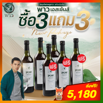 ของแท้ส่งฟรี POW พลูคาวสกัด โปรโมชั่น (ซื้อ 3 แถม 3)POW พาวโฉมใหม่ พาวน้ำสมุนไพรพลูคาวสกัดเข้มข้น