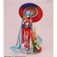 Bandai อะนิเมะ H Atsune Miku กิโมโนจัดแต่งทรงผมที่แข็งแกร่ง Miku รูปสาว Kawaii รูปปั้นที่สวยงามรุ่นของเล่นของขวัญสำหรับเด็ก