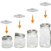 Regular Mouth Canning Lids Metal Split Mason Jar Covers Wrap Airtight Food Fresh Silver Keeping Reusable Lids Cover Sealing Q3L9