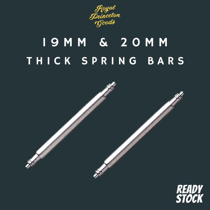 Royal Thick 1.8mm Spring Bars for 19mm, 20mm Watch Spring Bar Tools
