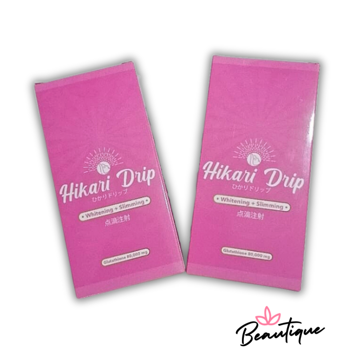 HIKARI DRIP Set 250ml Whitening & Slimming with Glutathione 80mg Skin Whitening Lazada PH