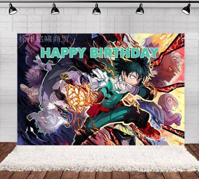 My Hero Academia Birthday theme backdrop banner party decoration photo photography background cloth
