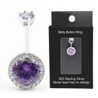 925 Sterling Silver Belly Button Piercing Ring Jewellery For Women Navel Piercing Jewelry