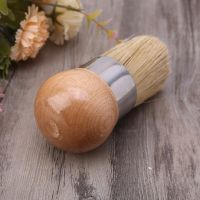 Round Chalk Paint Wax Brush Ergonomic Wood Handle Natural Bristle Brushes Furniture Painting Waxing Tool Paint Tools Accessories