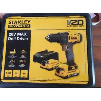 สว่านไร้สาย stanley 20v 13 มม. แบตเตอรี่ 2 ก้อน SCD700D2K