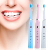 ☄☍☇ Electric Toothbrush USB Rechargeable Professional 6 Modes 6 Speeds Dental Care Waterproof Tooth Brush Teeth Whitening Massaging