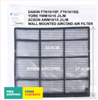 Daikin FTN10P (2ชิ้น),YWM10J York/10L/10ม./15J/15L/15ม.,อุปกรณ์เสริมตาข่ายกันฝุ่น ACSON