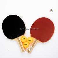 CROWN STAR  TABLE TENNIS ไม้ปิงปอง ปิงปอง ชุด 1 คู่ พร้อมลูก 3 ลูก