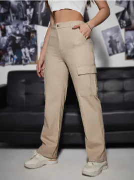 7 Color women 6 Pocket Cargo Pants Unisex Straight Casual Fashion