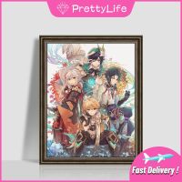 【PL】Diamond Painting Genshin Impact Wall Art เกมยอดนิยม Wendy For Brithday Gift Home Decoration 30x4 0Cm/40x50cm