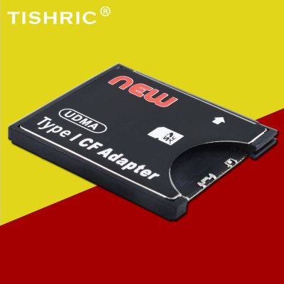 TISHRIC SDHC SDXC Compact Flash Type I ตัวอ่านการ์ดความจำความเร็วสูง Black SD To CF อะแดปเตอร์แปลงการ์ด
