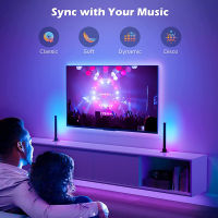 2 Pack RGB Ambient Light Bar Music Backlights Sound Control Smart Night Light Bars LED Light for Gaming TV Decoration Lamp