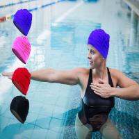 Unisex Swimming Cap Adult Elastic Ear Protection Swimming Cap Quick Dry Non-slip Cap Various Styles Comfortable Water Sport Hat Swim Caps