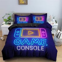 Caldwelllj Boys Gamepad Duvet Cover Play Gamer Bedding Set Microfiber Video Games Quilt Twin King For Kids Teen Child Game Room Decor