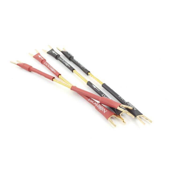 4Pcs/set Nordost Odin Gold Silver Plated Jumper Audio Cable with Banana