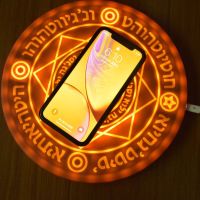 Universal Qi Fast Charging Wireless Charger 10W Glowing Magic Array  Wireless Charger For Iphone Samsung Universal Mobile Phone