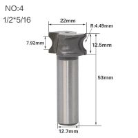 1ชิ้นก้าน1/2 "1/4" ครึ่งกลมบิตขอบนูนสำหรับเครื่องกัดไม้เครื่องมืองานไม้เครื่องตัดมิลลิ่งเกรดอุตสาหกรรม