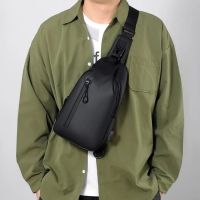 Casual Waterproof Mens Chest Bag Business Shoulder Bag Messenger Bag Nylon USB Charging Waist Bag Outdoor Sports Shoulder Bag