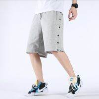 2023 New Fashion version sports shorts mens summer thin five-point pants side-breasted running casual teenagers trendy outerwear gray pants