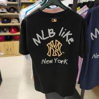 ₪■ MLB เสื้อยืดแขนสั้นพิมพ์ลายกราฟฟิคสไตล์เกาหลีสําหรับผู้ชายและผู้หญิง