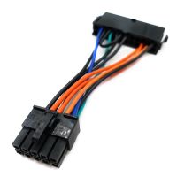 สาย24pin ATX เป็น10pin สายตัวจ่ายไฟหลัก PSU สำหรับโน้ตบุ๊คเลอโนโวสายไฟ3.94นิ้ว18AWG 10ซม.