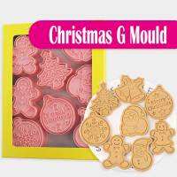 8 Pcs/Set DIY Cake Decorating Tools Christmas Cartoon Biscuit Mould Cookie Cutters Set Plastic Baking Mould Cookie Tools Bread Cake  Cookie Accessorie