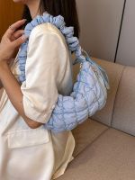 ❀✌№ Puff cloud bag for women 2023 new niche lightweight pleated down dumpling bag lazy style one-shoulder crossbody bag