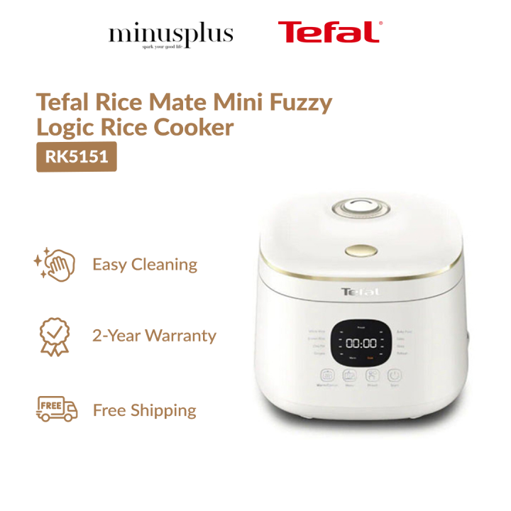 Tefal Mini Fuzzy Logic Rice Cooker (0.7L / 4 cups) with 8 Versatile