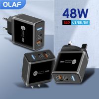 【Aishang electronic】Olaf 48WUSB Charger Quick Charge 4.0 3.0เครื่องชาร์จ QC3.0PortableCharge Type C สำหรับ IPhoneXiaomi