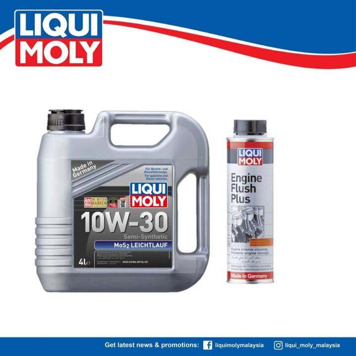 COMBO Liqui Moly Semi Synthetic MOS2 Leichtlauf 10W30 4L Engine oil