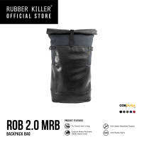 Rubber Killer - ROB 2.0 MORE RUBBER สีเทาเข้ม (กระเป๋าเป้, ยางด้านล่าง,ใช้ในชีวิตประจำวันได้, มีช่องใส่คอม, ตัวผ้ากันน้ำ)