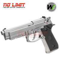 ปืนบีบีกัน WE M9A1 สีเงิน (Silver) ยิงโหมด Full-Auto ได้ แถมฟรีอุปกรณ์พร้อมเล่น สินค้าของแท้จากไต้หวัน สินค้าได้ตามภาพ ถ่ายจากสินค้าจริง