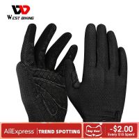 2023✉ WEST BIKING Sports Cycling Gloves Breathable Non-slip MTB Road Bike Gloves Touch Screen Men Women Outdoor Running Bicycle Gloves