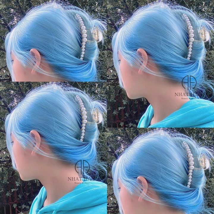 Kem nhuộm tóc màu xanh ngọc sẽ giúp cho mái tóc của bạn trông thật đẹp và nổi bật. Hãy xem hình ảnh liên quan để tìm hiểu thêm về sản phẩm này và cách sử dụng nhé!