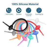 Useful Cable Ties Multifunctional Cable Bandage Holders Anti-winding Candy Color Household Snake Ties Bag Sealing Clips Cable Management