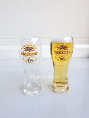 แก้วสูงทรงเว้า KIRIN ของแท้ 400 mlจับถนัดมือ **ราคาต่อ1ใบ**