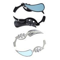 Universal Adjustable Chrome-plated ABS Skull Rear View Mirror Motorcycle Scooter